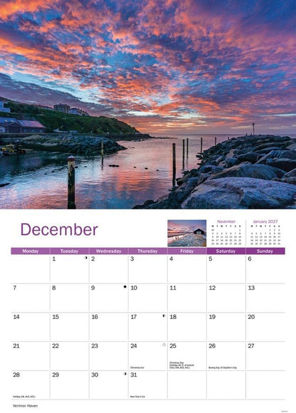 Isle of Wight 2026 A4 Wall Calendar