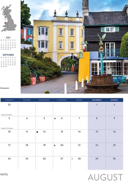 Journey Through Britain 2026 A4 Wall Calendar