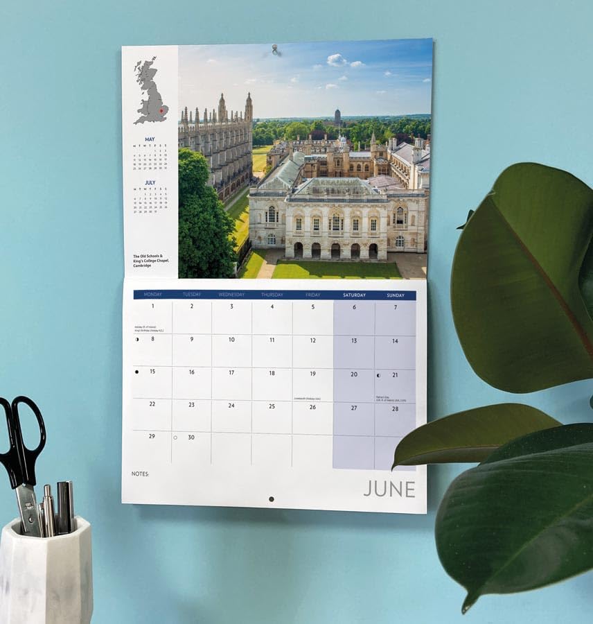 Journey Through Britain 2026 A4 Wall Calendar