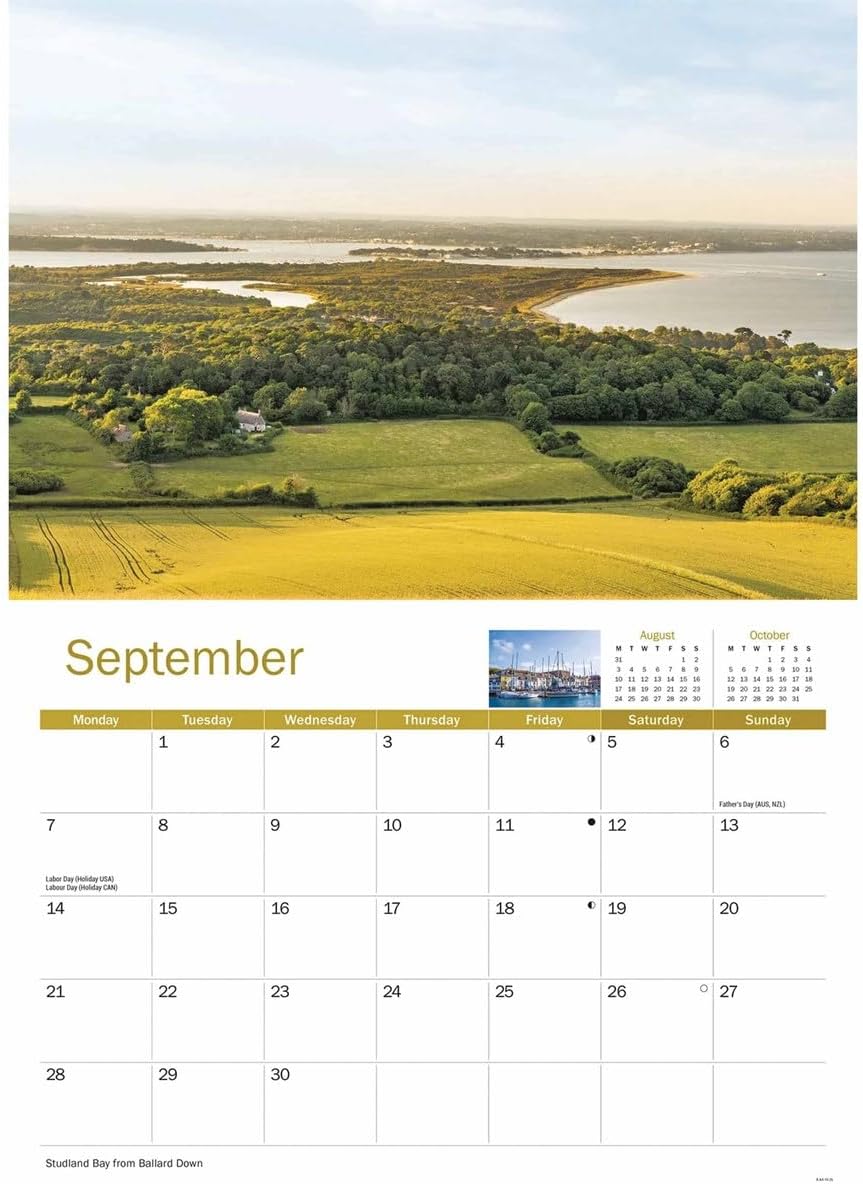 Jurassic Coast 2026 A4 Wall Calendar