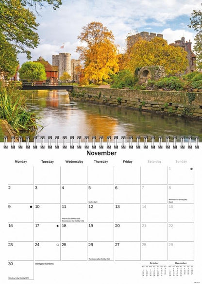 Carousel Worldwide, Kent 2026 A5 Wall Calendar