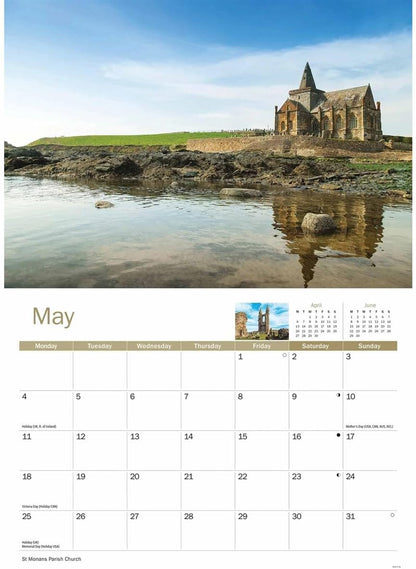 Carousel Worldwide, Kingdom of Fife 2026 A4 Wall Calendar