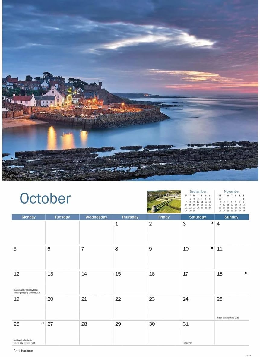 Carousel Worldwide, Kingdom of Fife 2026 A4 Wall Calendar