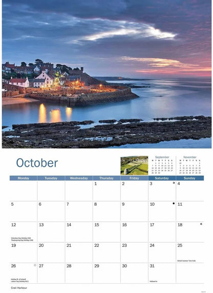 Carousel Worldwide, Kingdom of Fife 2026 A4 Wall Calendar
