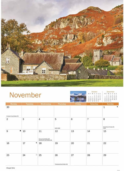 Lake District 2026 A4 Wall Calendar