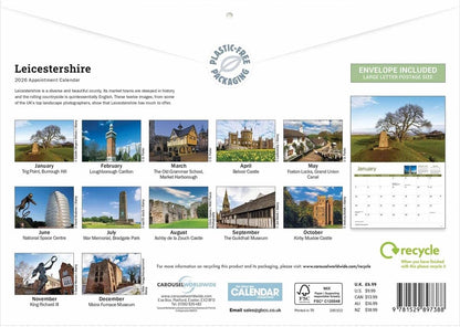 Leicestershire 2026 A4 Wall Calendar