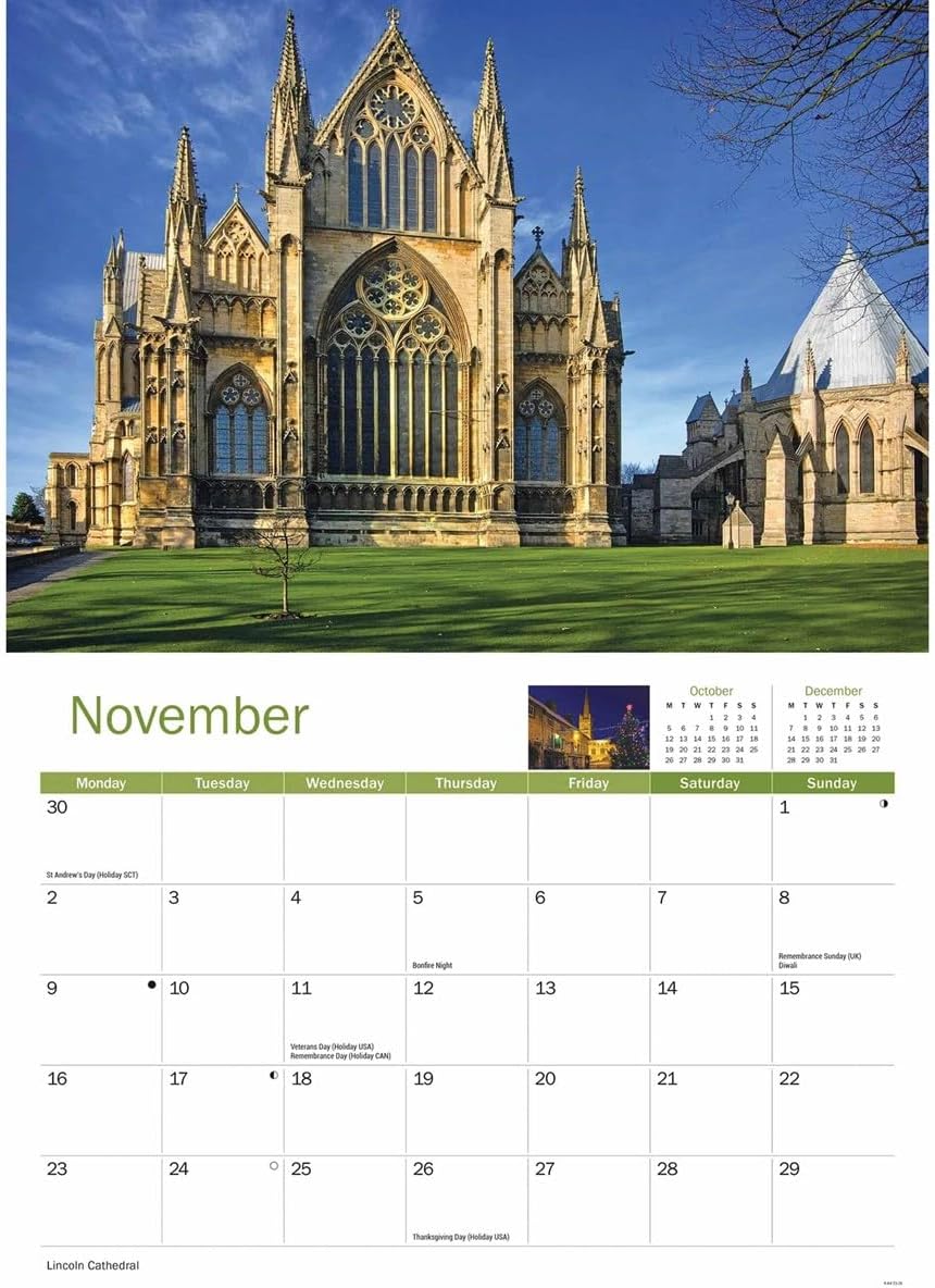 Lincolnshire 2026 A4 Wall Calendar