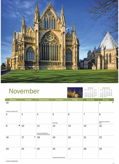 Lincolnshire 2026 A4 Wall Calendar