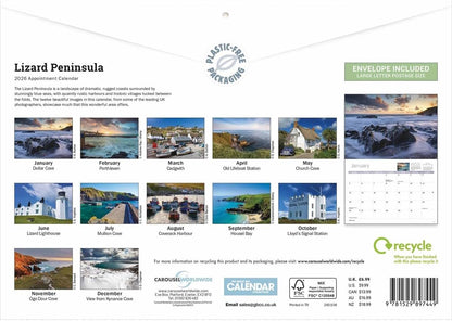 Lizard Peninsula 2026 A4 Wall Calendar