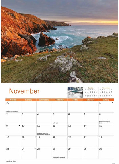 Lizard Peninsula 2026 A4 Wall Calendar