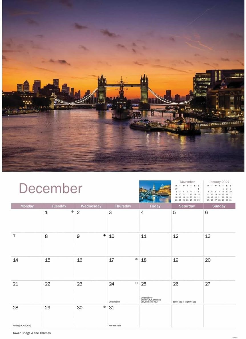 Carousel Worldwide, London 2026 A4 Wall Calendar