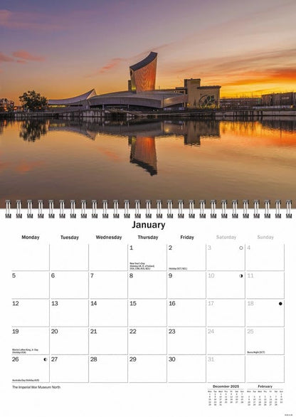 Manchester 2026 A5 Wall Calendar