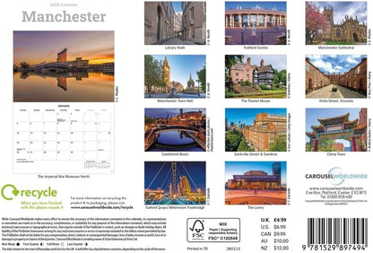 Manchester 2026 A5 Wall Calendar