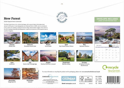 New Forest 2026 A4 Wall Calendar