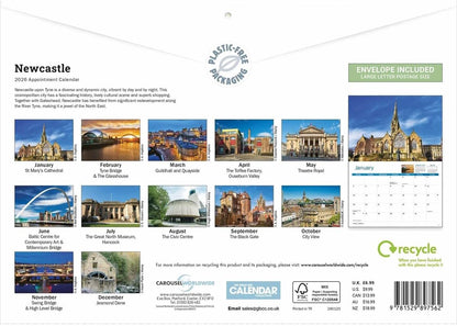 Newcastle 2026 A4 Wall Calendar