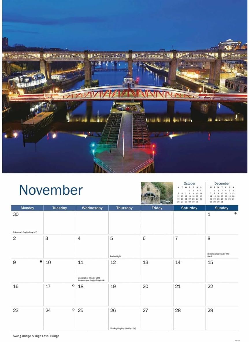 Newcastle 2026 A4 Wall Calendar
