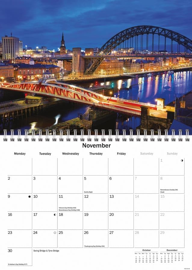 Newcastle 2026 A5 Wall Calendar