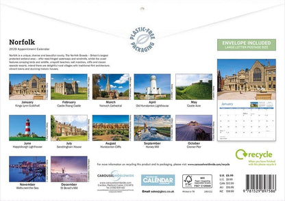 Carousel Worldwide, Norfolk 2026 A4 Wall Calendar