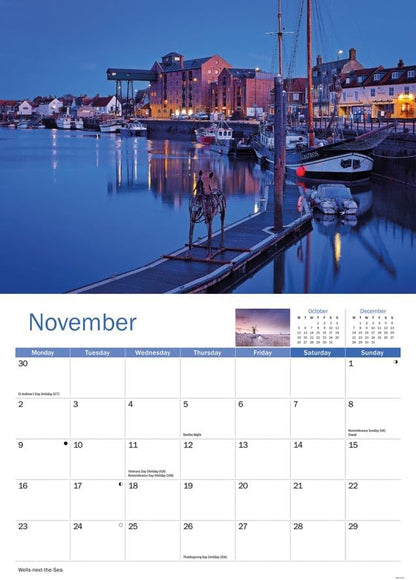 Carousel Worldwide, Norfolk 2026 A4 Wall Calendar