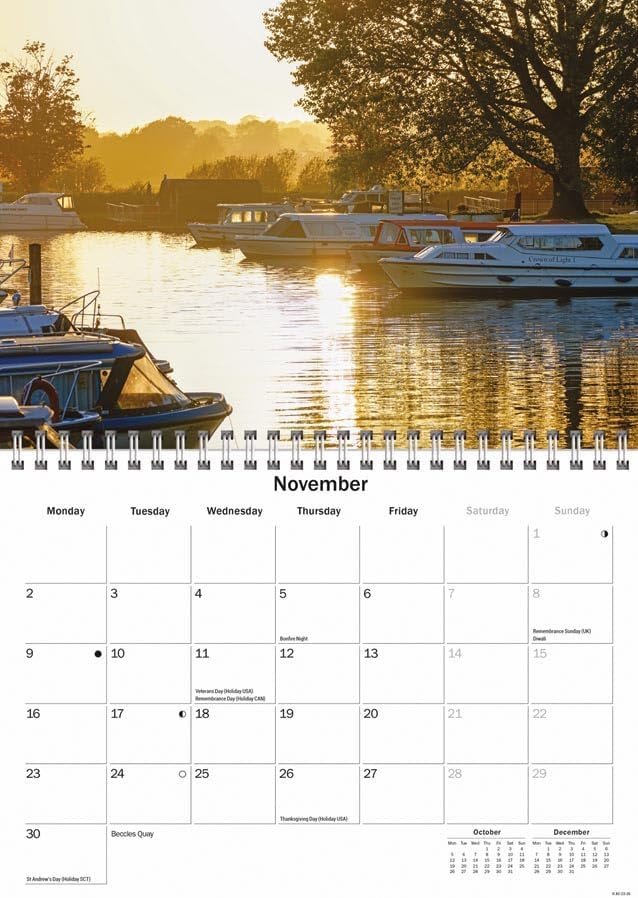 Norfolk Broads 2026 A5 Wall Calendar