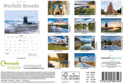Norfolk Broads 2026 A5 Wall Calendar