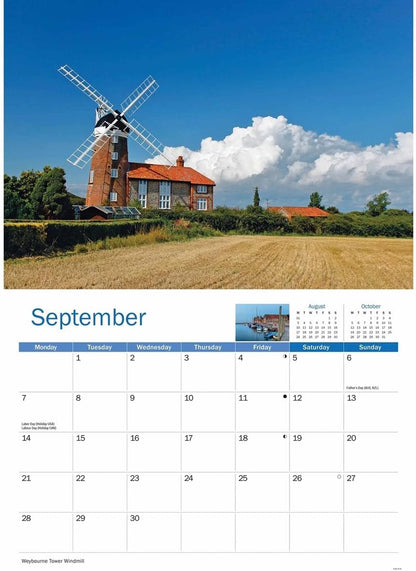 Carousel Worldwide, Norfolk Coast 2026 A4 Wall Calendar