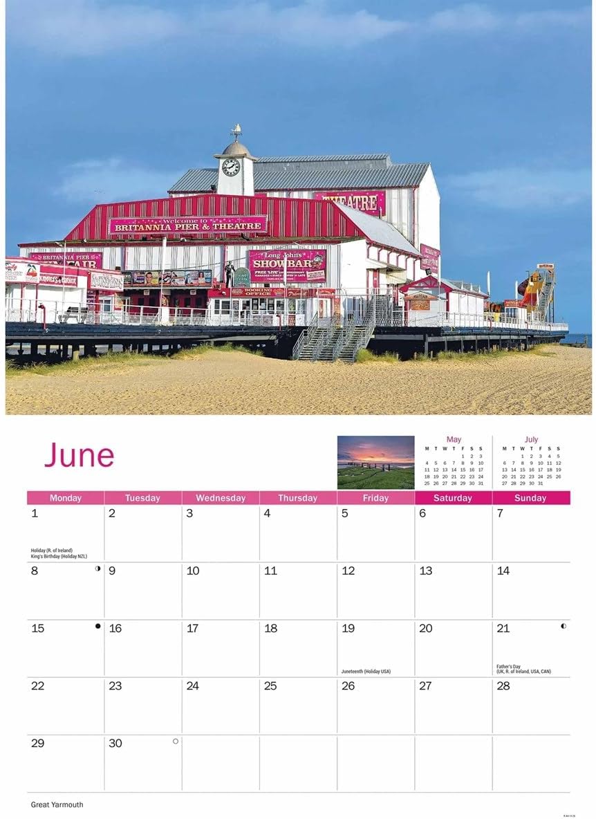 Carousel Worldwide, Norfolk Coast 2026 A4 Wall Calendar