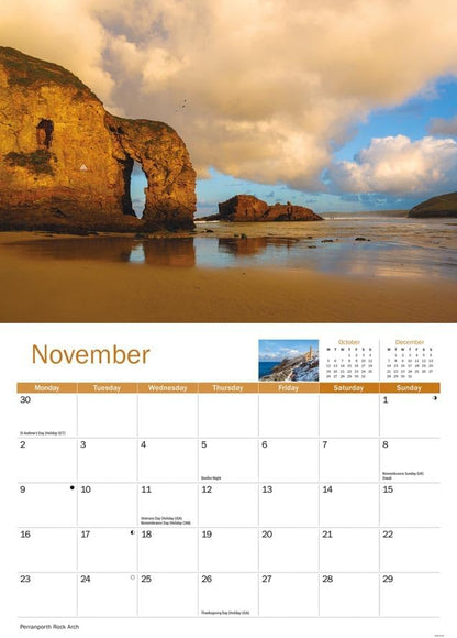 Carousel Worldwide, North Cornwall 2026 A4 Wall Calendar