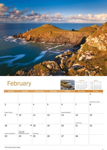 Carousel Worldwide, North Cornwall 2026 A4 Wall Calendar