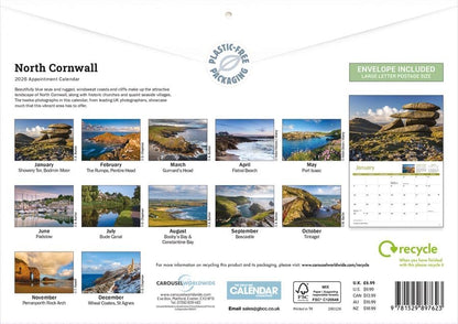 Carousel Worldwide, North Cornwall 2026 A4 Wall Calendar
