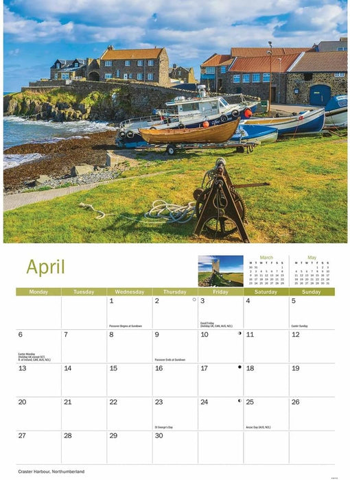 North East England 2026 A4 Wall Calendar