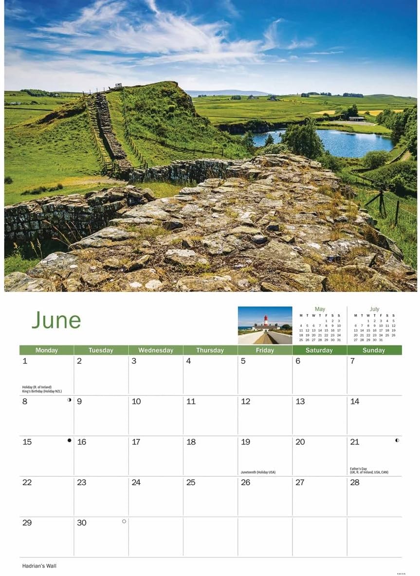 North East England 2026 A4 Wall Calendar