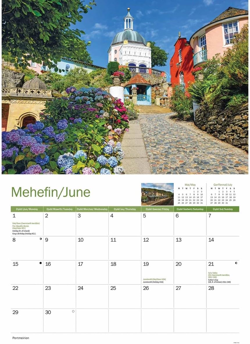 North Wales 2026 A4 Wall Calendar
