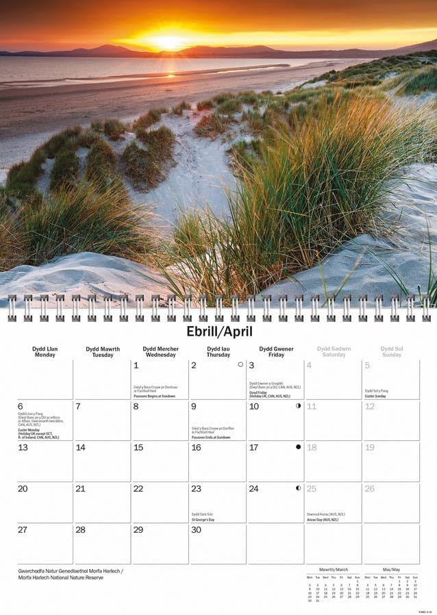 North Wales 2026 A5 Wall Calendar