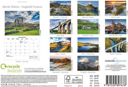 North Wales 2026 A5 Wall Calendar