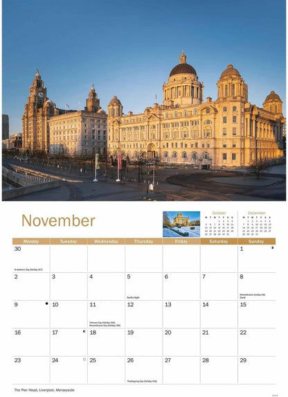 North West England 2026 A4 Wall Calendar