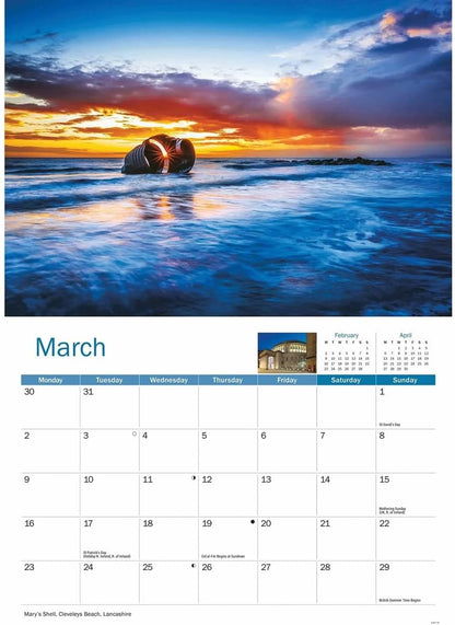 North West England 2026 A4 Wall Calendar