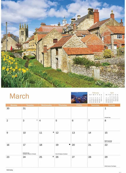 North York Moors 2026 A4 Wall Calendar