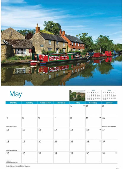 Carousel Worldwide, Northamptonshire 2026 A4 Wall Calendar