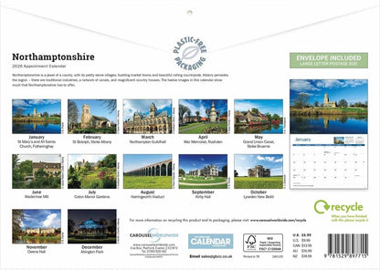 Carousel Worldwide, Northamptonshire 2026 A4 Wall Calendar