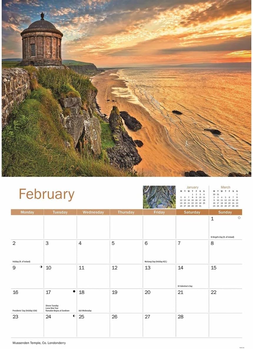 Northern Ireland 2026 A4 Wall Calendar