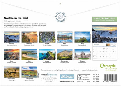 Northern Ireland 2026 A4 Wall Calendar