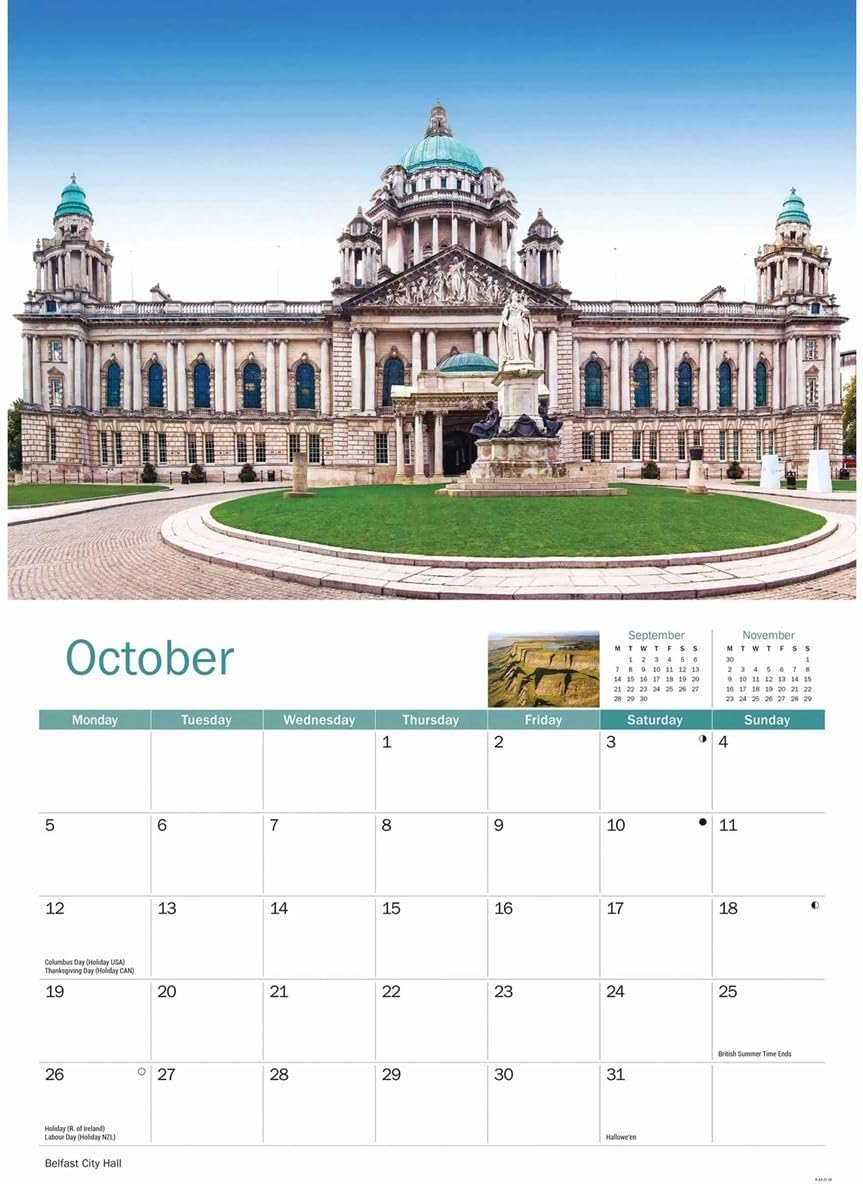 Northern Ireland 2026 A4 Wall Calendar