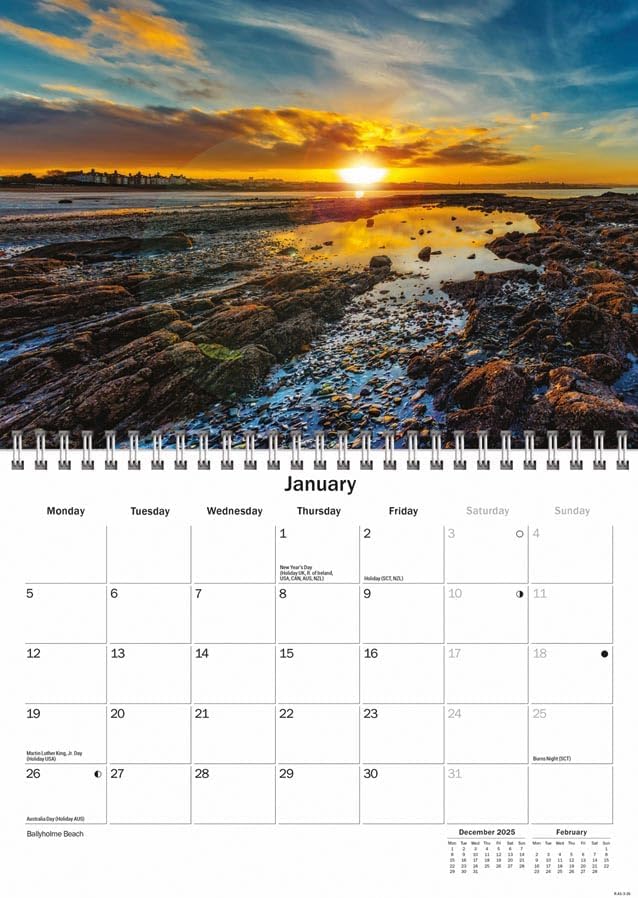 Northern Ireland 2026 A5 Wall Calendar