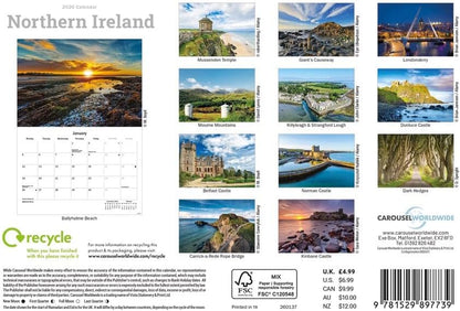 Northern Ireland 2026 A5 Wall Calendar