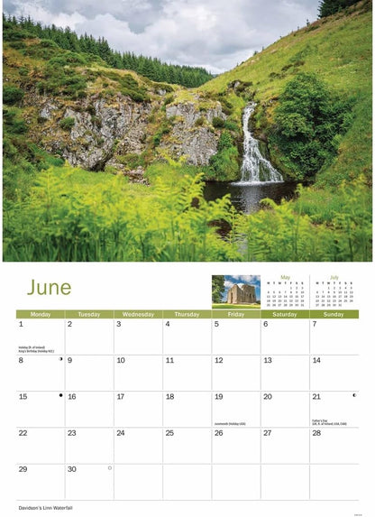 Northumberland & Durham 2026 A4 Wall Calendar