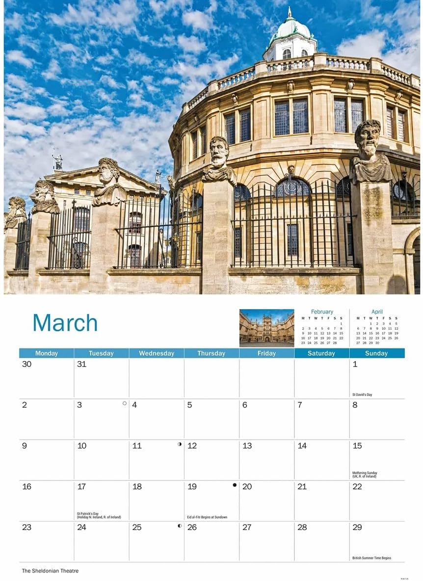 Oxford 2026 A4 Wall Calendar