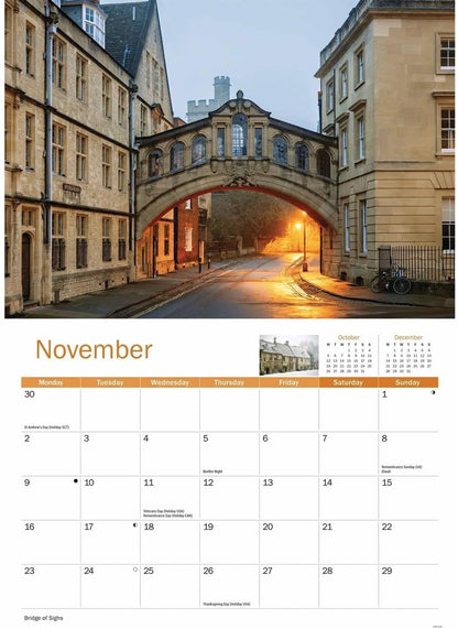 Oxford 2026 A4 Wall Calendar