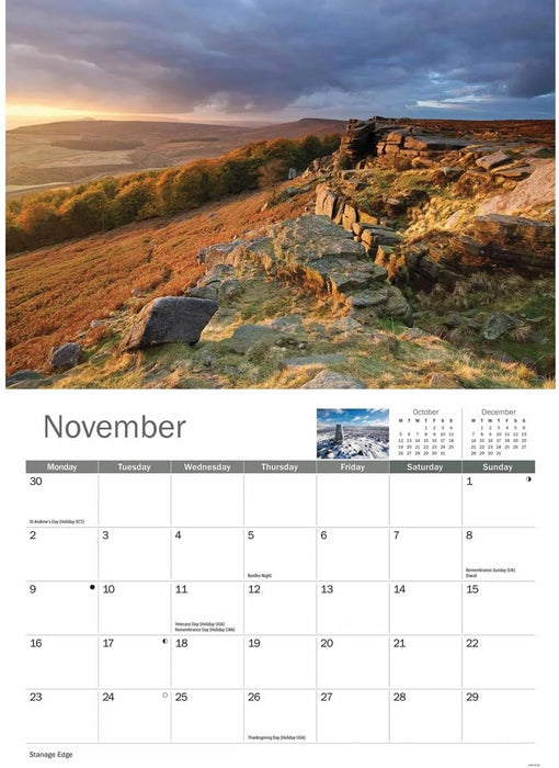 Carousel Worldwide, Peak District 2026 A4 Wall Calendar