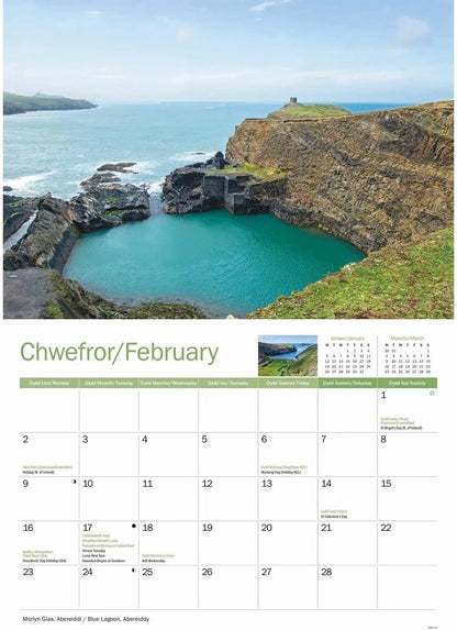 Pembrokeshire 2026 A4 Wall Calendar